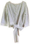 Blusa blanca de puntos - Nueva