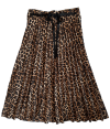 Falda plisada animal print