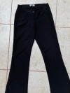 Pantalón flare negro tela fina